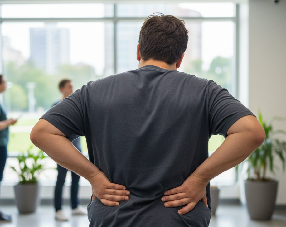 유 원장은 "체중 1㎏ 증가로 인해 발생하는 요추 디스크 압력은 약 3~5㎏"라고 말한다 [사진=ai제작]