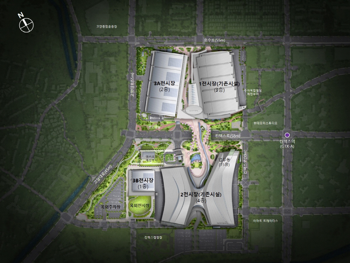 킨텍스 제1·2·3전시장 배치도. [자료제공 = 고양시]