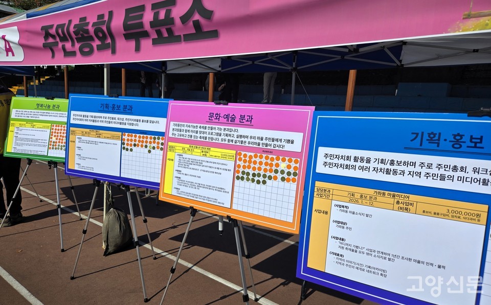 주민총회 투표소.