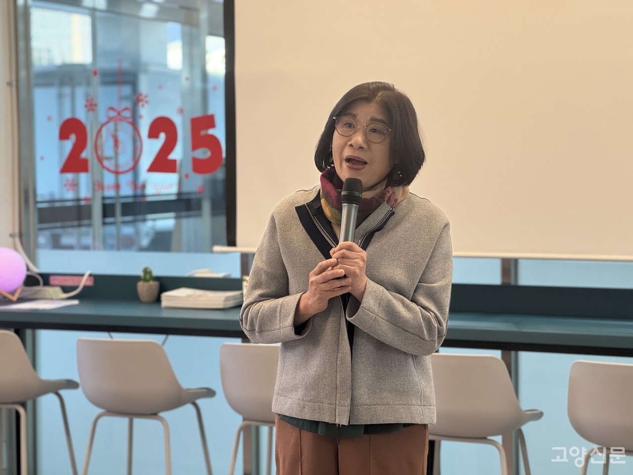 자원봉사자로 참여한 소감을 이야기하는 우종희씨