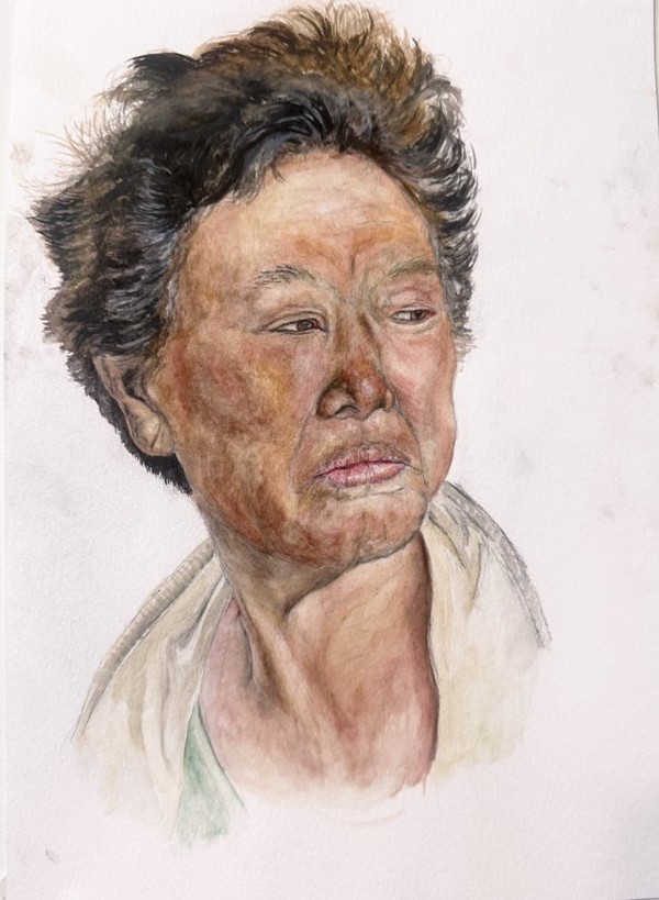 김소망군이 최근 작업하고 있는 제주 해녀.