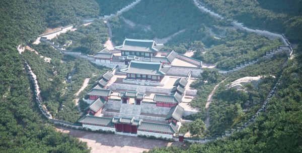 디지털 3D 기법으로 복원된 북한산성 행궁 이미지. [사진제공=고양시]