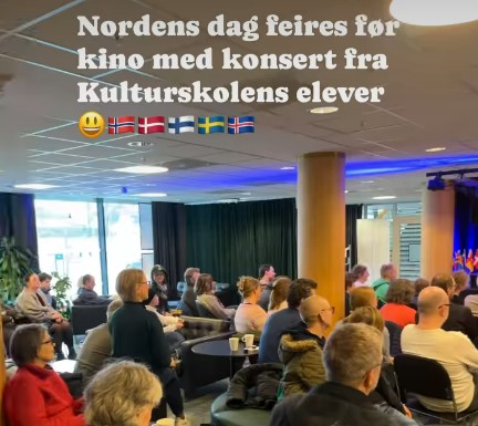 노르딕데이(Nordic Day) 전날 진행된 지역 문화 콘서트 행사 자료-오스북유럽의 날 전날 진행된 지역 문화 콘서트 행사자료 - 오스 지자체 (Ås kommune) 문화학교 콘서트.                                           오스지자체 소셜미디어 자료화면 캡처