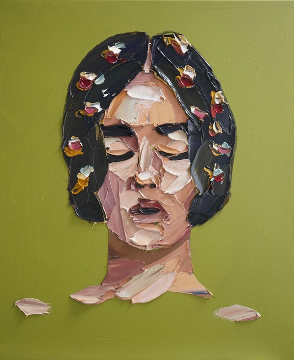 엘레나 구알, 'Quiet Devotion', Acrylic and oil on canvas, 50x60cm, 2026. © SPACE JEYEON and ARMA GALLERY and the Artist. All rights reserved.