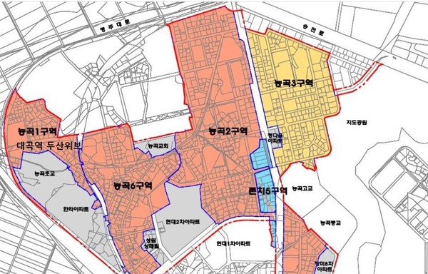 능곡재정비촉진지구 위치도. 고양시 제공