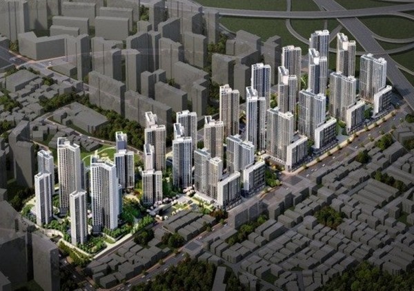 능곡2구역 재개발정비사업 경관자문 안(2026년) 투시도. 재개발 조합 제공