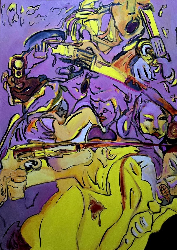 SHE & TROLLY, 100×70cm, Oil on canvas, 2026
