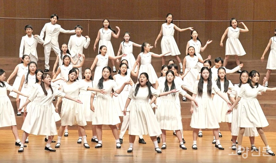 창단 후 첫 창작 뮤지컬을 선보이는 고양시립소년소녀합창단. 고양시 제공