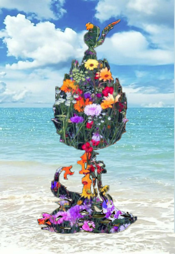  백제의 향25-火水金, 50×72.7cm, Mixed media on canvas, 2025